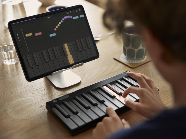 EMBARGO FOR TWAM, 23 NOVEMBER 2024. FEE MAY APPLY. ROLI Piano M, the portable piano that teaches you to play. Photo: Supplied