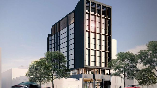 Artist's impression of the hotel development at 15-19 Halifax St. Picture: PACT Architects