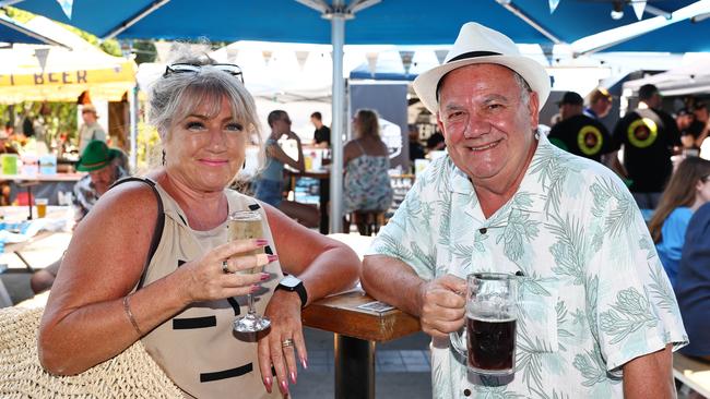 Sue Davey and Kevin Davey celebrate Oktoberfest at Hemmingway's Brewery. Picture: Brendan Radke