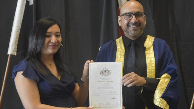 Pramila Prajapati, from Nepal, became an Australian citizen on Australia Day. Picture: Sierra Haigh