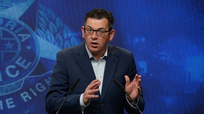 Victorian Premier Daniel Andrews in Melbourne on Wdnesday. Picture: Andrew Henshaw