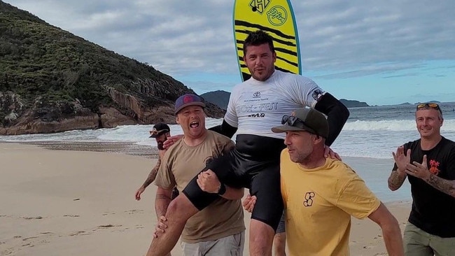 Champion Newcastle bodyboarder Ryan Duck survived an alleged knife attack at Pacific Palms on November 27, 2022. Picture: Facebook