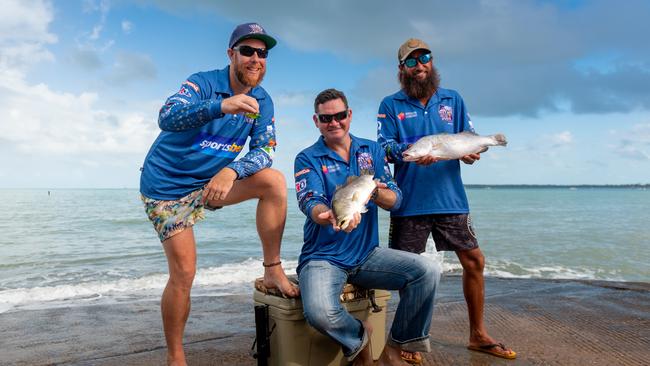 Will Riddick who caught a Million Dollar Fish off the Nightcliff Jetty was one of three winning fishos on the first weekend. Photograph: Che Chorley