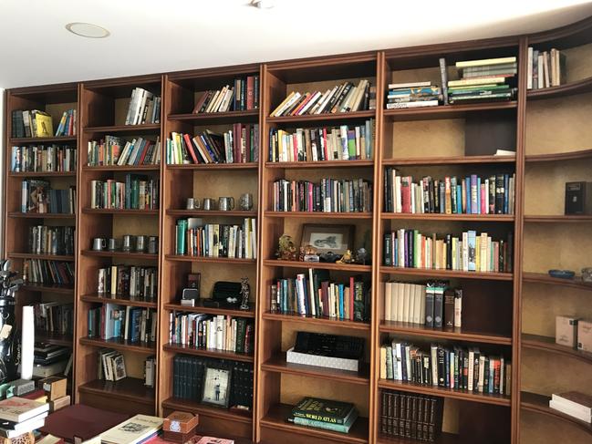 Auction of Bob Hawke & Blanche d'Alpuget Mementos Curiosities Art and Design: Balance of the Library: Book-shelves comprising assorted reference and history books, fiction, non-fiction and novels. Picture: Supplied