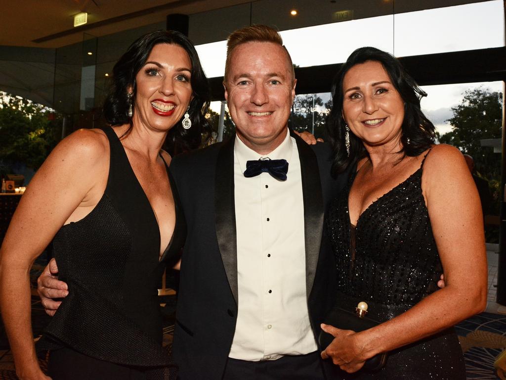 Lucy Cook, Chris and Candice Mills at Gold Coast Business Excellence Awards Hall of Fame induction at The Star Gold Coast. Picture: Regina King.