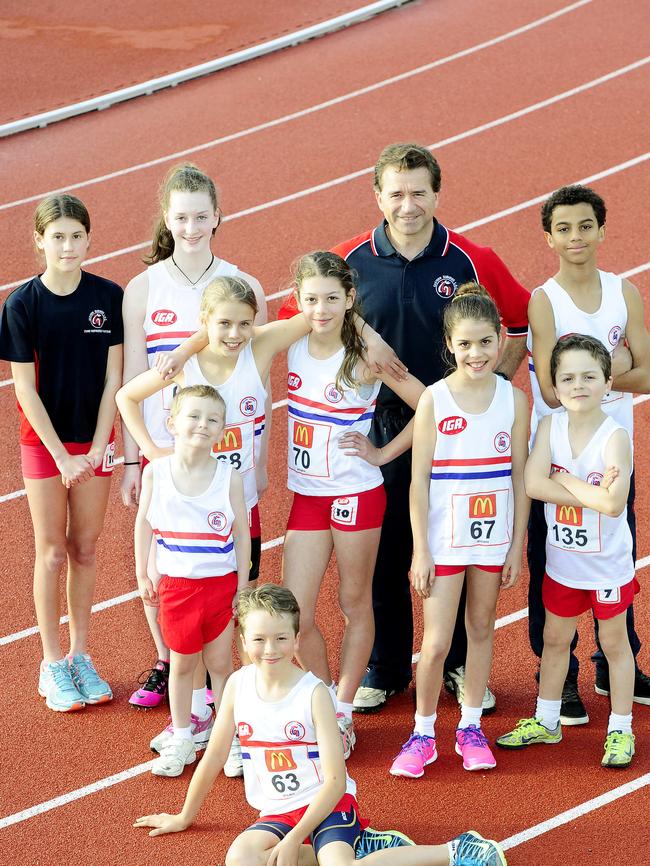 Competitors at ES Marks Athletic track. Eastern Suburbs Little Athletics is begining it's season. Picture: John Appleyard