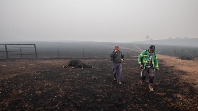 All the fodder on Bill Blair’s pastures has been burnt. Picture: Jason Edwards