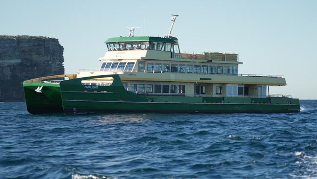 The “Fairlight”, the first of the new Generation 2 Emerald Class ferries that started on the Manly run on Friday, October 29. Picture: Transport for NSW