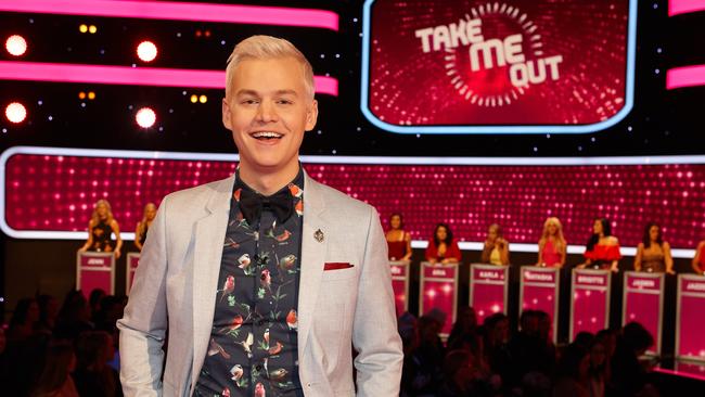 Joel Creasey hosts Take Me Out. Picture: Supplied