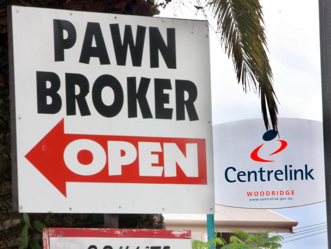 Centrelink, Station Rd Woodridge and pawnbroker / cash loan businesses.