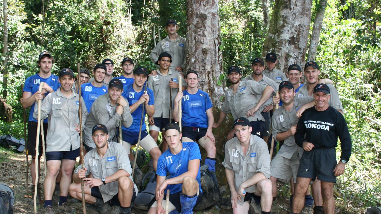 Alastair Clarkson (left) pictured during a Kokoda trek.