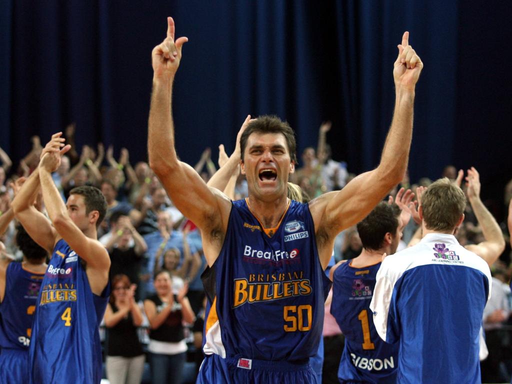 Legendary Mark Bradtke at Boondall during one of the greatest moments in Bullets’ history, the 2007 NBL title.