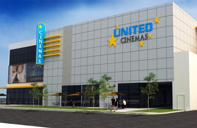 An artists impression of the Gregory Hills United Cinemas complex.