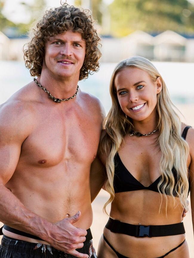 Nick Cummins and fellow Bachelor contestant Cassandra Wood. Picture: Supplied