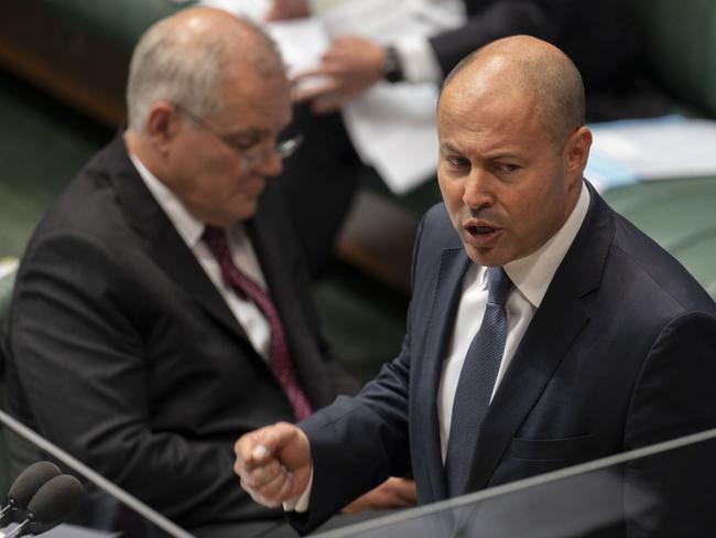 CANBERRA, AUSTRALIA - NewsWire Photos FEBRUARY 15, 2022: , Canberra. Picture : Treasurer Josh Frydenberg during Question Time at Parliament House in Canberra. Picture: NCA NewsWire / Martin Ollman