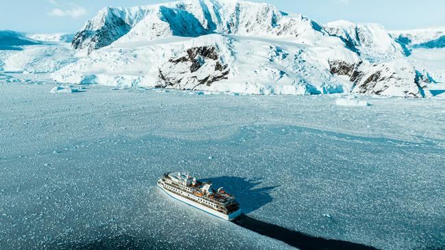 The Greg Mortimer in Antarctica for Aurora Expeditions.