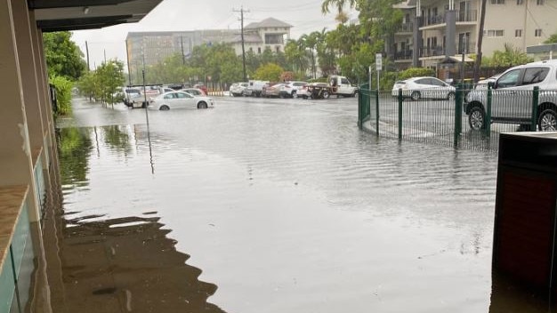 Localised flooding in Cairns. Picture: Cairns State High School