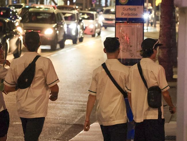 SURFERS PARADISE, QUEENSLAND: Schoolies celebrations on Saturday 18 November, 2023. Picture: Media Mode/news.com.au