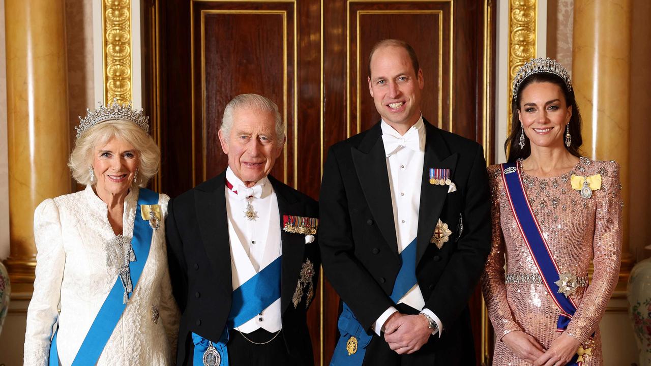 Queen Camilla, King Charles III, Prince William, Prince of Wales and Catherine, Princess of Wales pose for a picture at Buckingham Palace this week. Picture: Chris Jackson / POOL / AFP