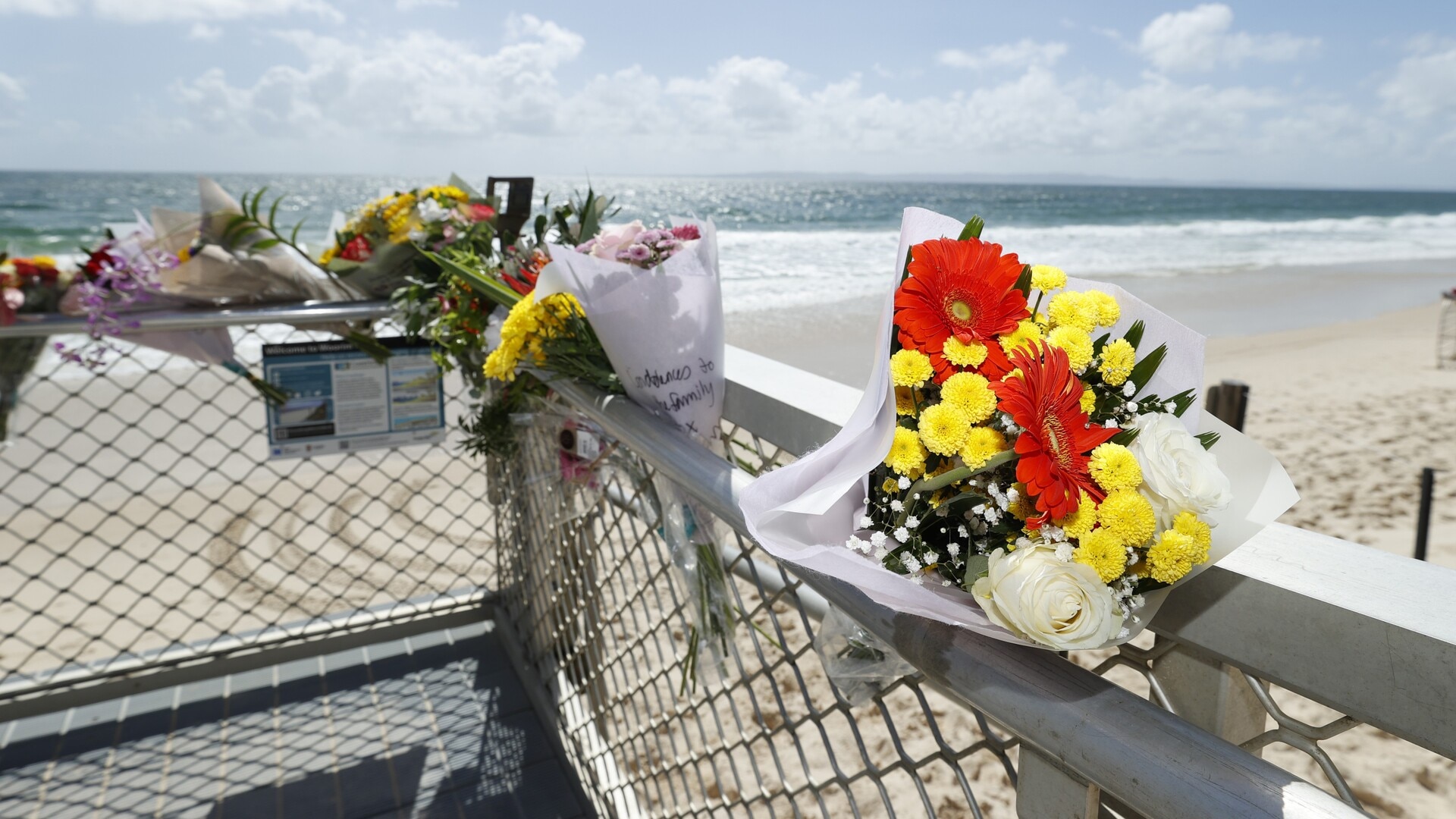 Loved ones of teen girl killed by shark in Queensland gather at Bribie Island