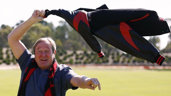 Kevin Sheedy will be leading the jacket waving before Essendon’s Round 2 clash against Melbourne. Picture: Wayne Ludbey