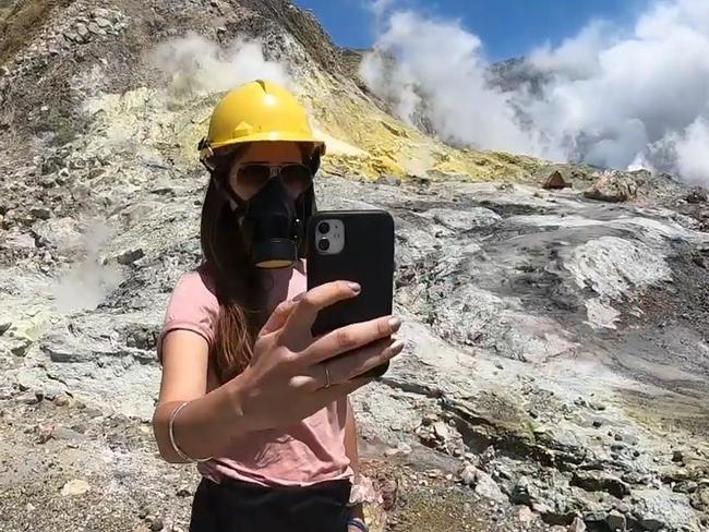 Footage taken by a Brazilian tourist minutes before the eruption. Picture: Supplied