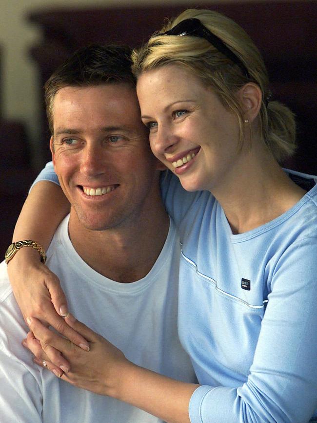 Glenn McGrath with his late wife Jane. The couple had two children before Jane passed away.