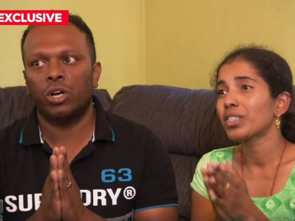 Prasitha Sasidharan said she was begging for help for her daughter. Picture: 9 News