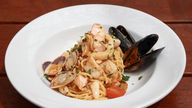 The seafood pasta at The Camelia Grove. Picture: Justin Lloyd.