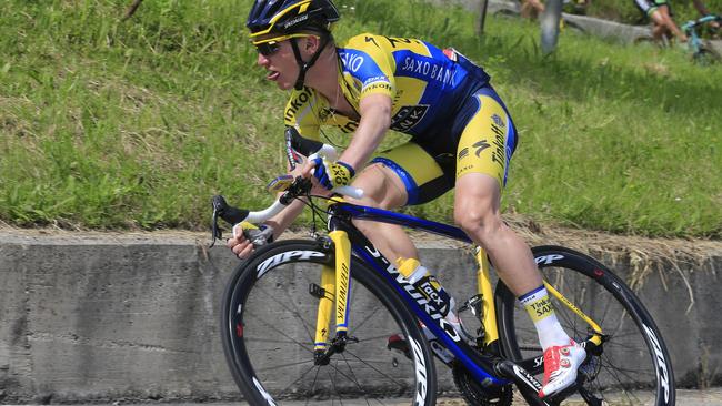 Jay McCarthy in action during the Giro d'Italia. Picture: Tinkoff-Saxo.