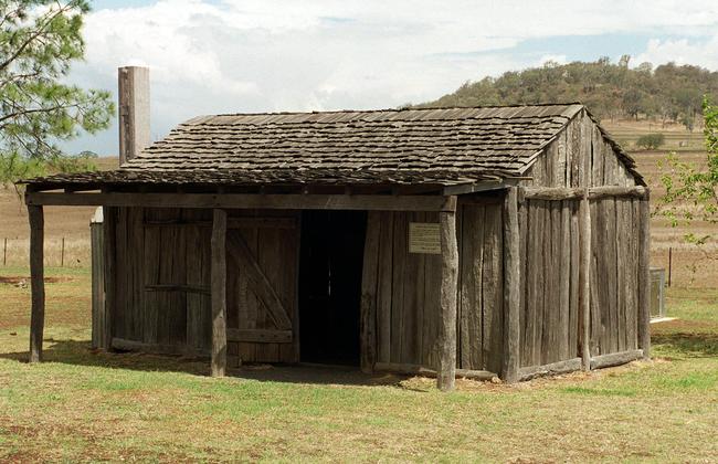 Steel Rudd’s replica hut at Emu Creek, Darling Downs, in 2000. Picture: John Wright