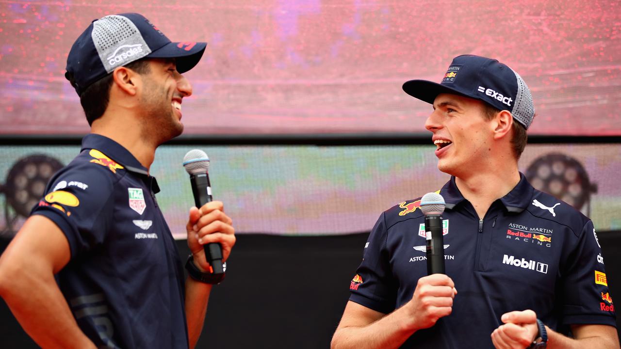 Daniel Ricciardo and Max Verstappen. (Photo by Mark Thompson/Getty Images)