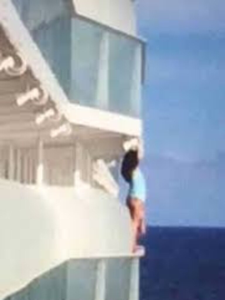 The woman posing on the cruise ship. Picture: Supplied/Peter Blosic