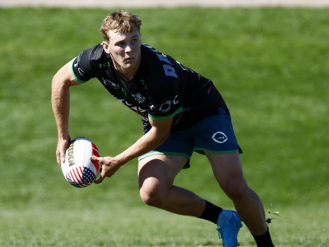 Raiders’ rookie Owen Pattie aspires to be like the Storm’s Harry Grant. Picture: Jonathan Ng