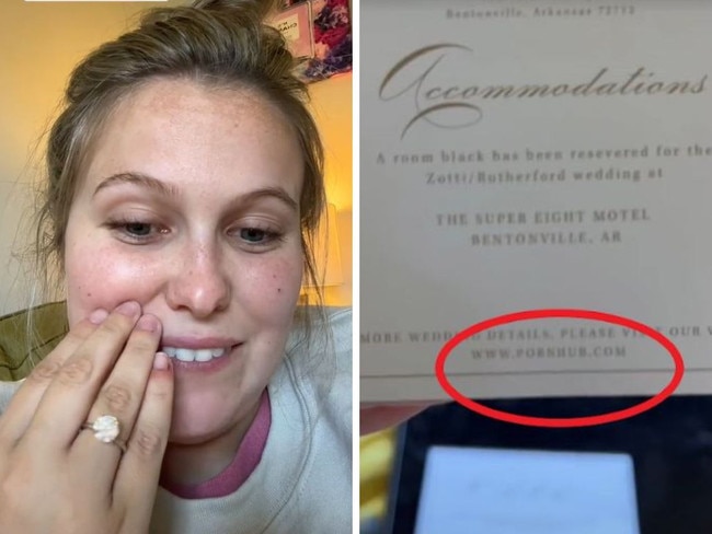 Woman reveals wedding invite mistake. Picture: TikTok/@Squidward.Tentacles