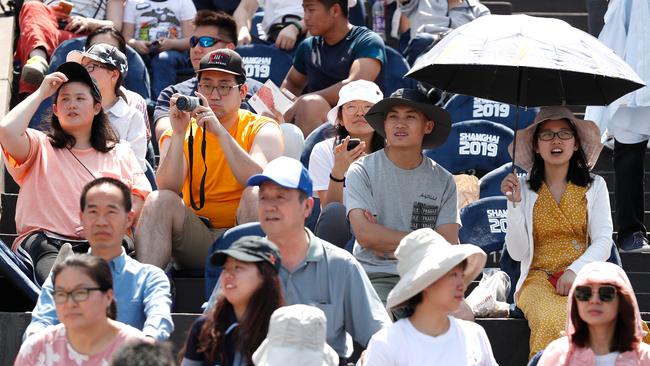 Some locals showed up at Jiangwan Stadium. Picture: AFL Photos