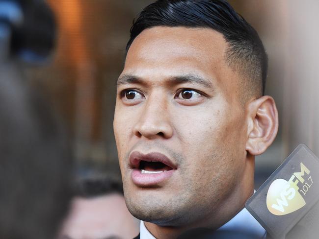 Employers shouldn’t be able to censor their employees, like Rugby Australia did with Israel Folau. Picture: AAP