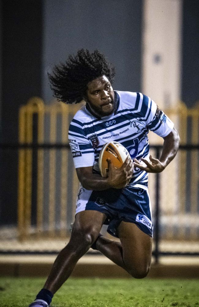 Darwin Brothers player Caleb Niki playing in the 2024 NRL NT season. Picture: Patch Clapp / NRL NT