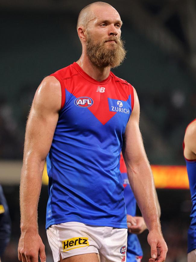 Max Gawn after the Demons let one slip on Saturday night. Picture: Daniel Kalisz/Getty Images