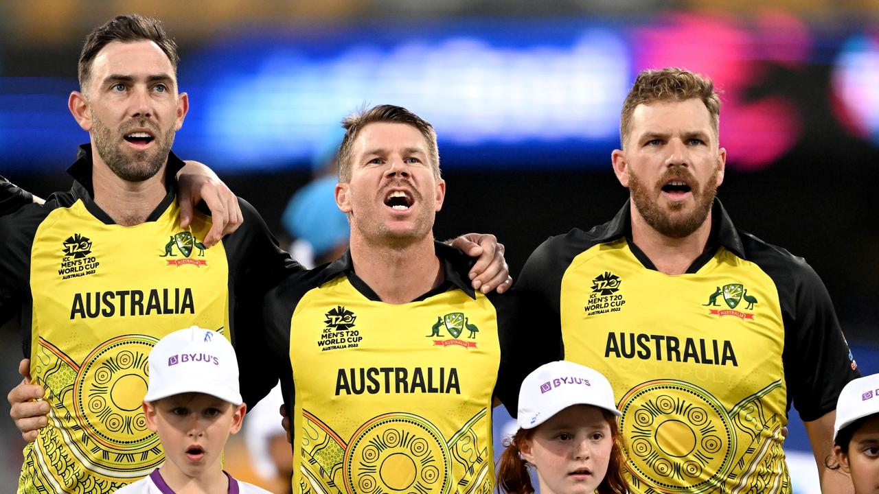 Glenn Maxwell (L) says the busy Australian team do not have time to dwell on defeat. Picture: Bradley Kanaris/Getty Images