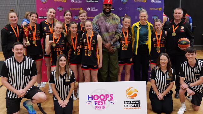 Under-18 girls club champions Melbourne Tigers.