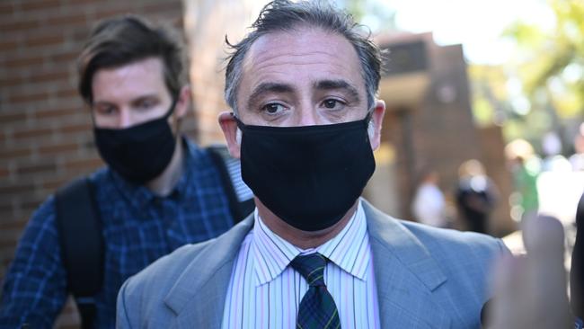 Former Channel 7 host Andrew O'Keefe leaves Waverley court in Sydney after being acquitted of assaulting his ex-girlfriend last year. Picture: NCA NewsWire / Jeremy Piper