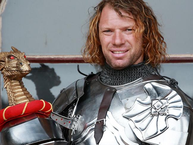 For CL: Phillip Leitch at Kryal Castle. Phillip is the castle's resident knight and is a champion jouster Pictures: ANDY ROGERS