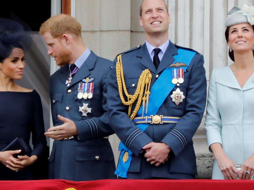 Not seeing things the same way? Meghan and Harry, William and Kate. Picture: AFP