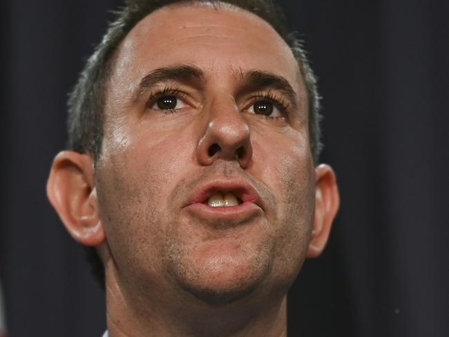 CANBERRA, AUSTRALIA, NewsWire Photos. OCTOBER 19, 2023: Federal Treasurer Jim Chalmers holds a press conference at Parliament House in Canberra. Picture: NCA NewsWire / Martin Ollman