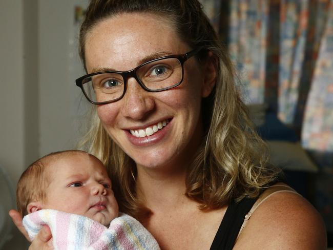 Tiffany Beck with her baby Charlotte. Picture: John Appleyard