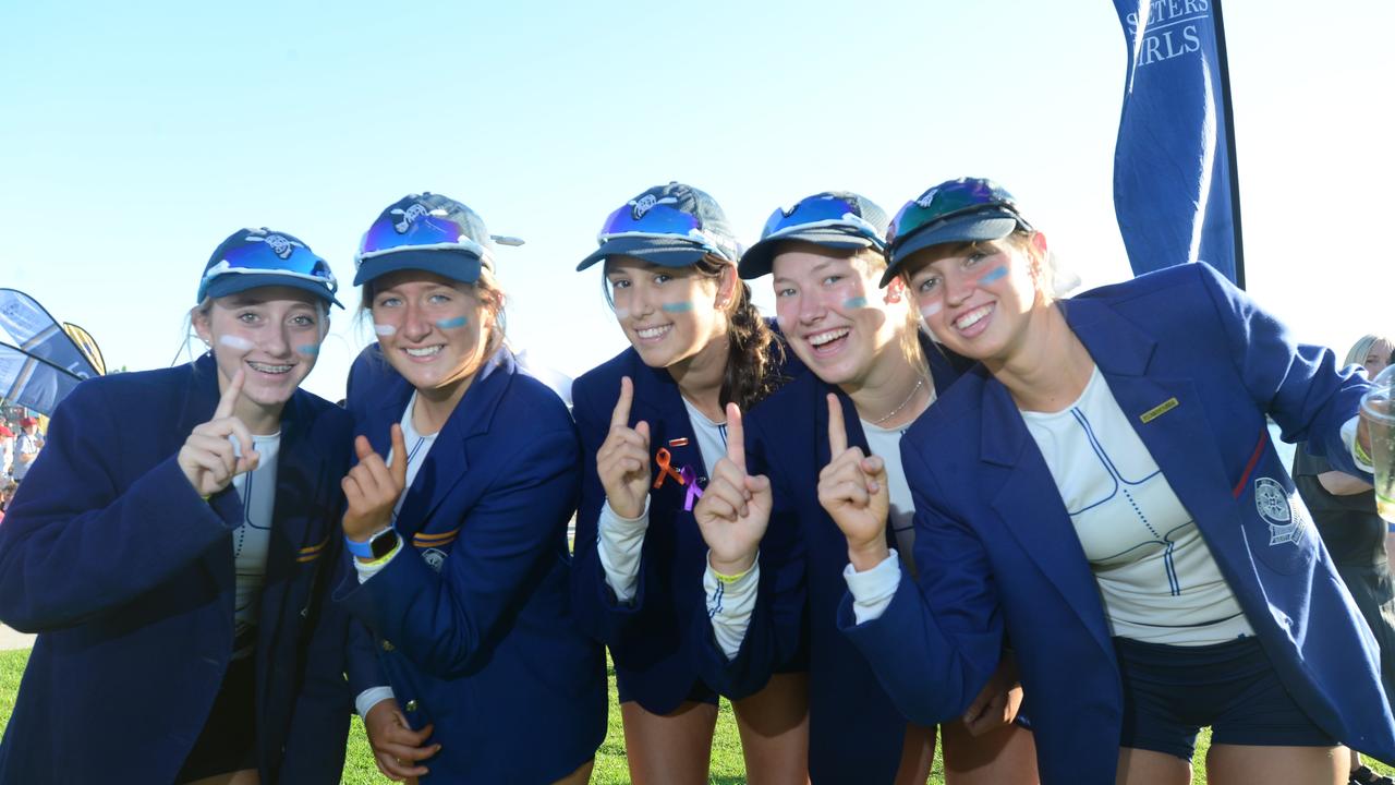 St Peters Girls School rowers. Picture: Michael Marschall