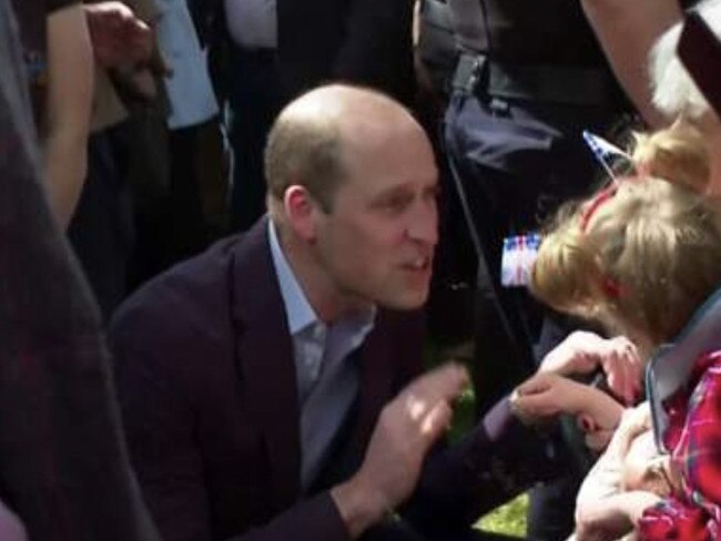 Prince William was also seen mingling with young fans.