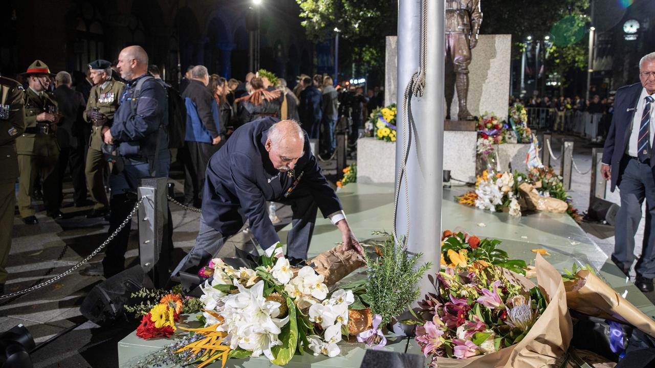 Anzac Day Dawn Service at the cenotaph in Martin Place, Sydney. Picture: NCA NewsWire / Dylan Coker