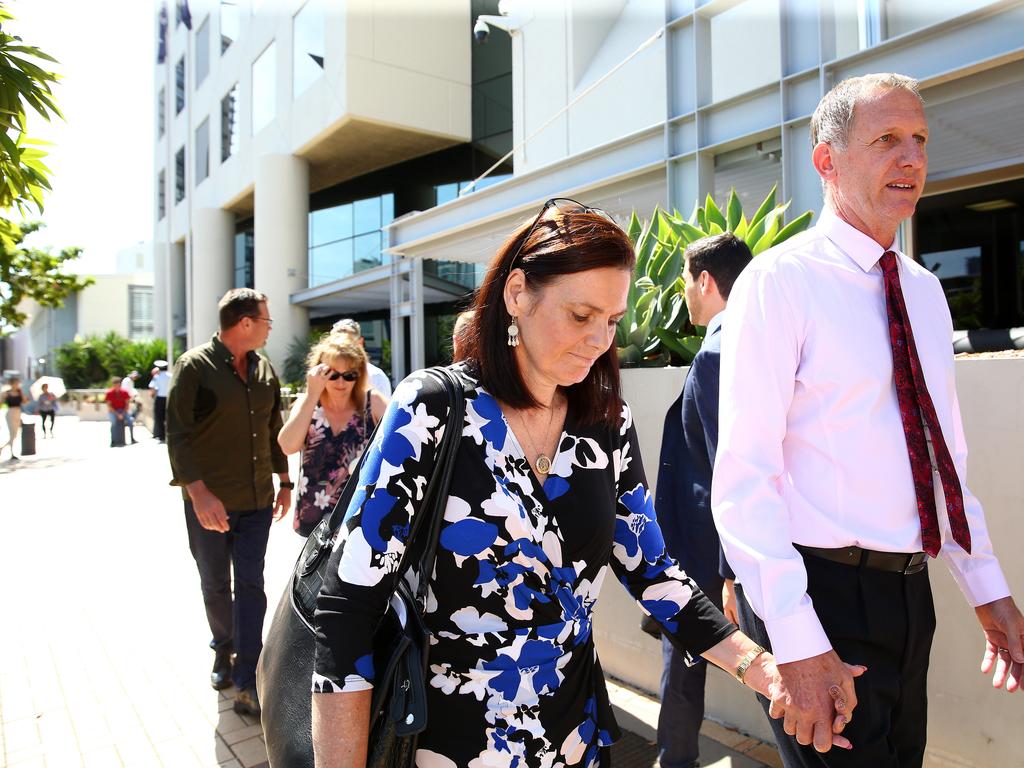 Tracey and Peter Brose leave court after the verdict. Pics Adam Head